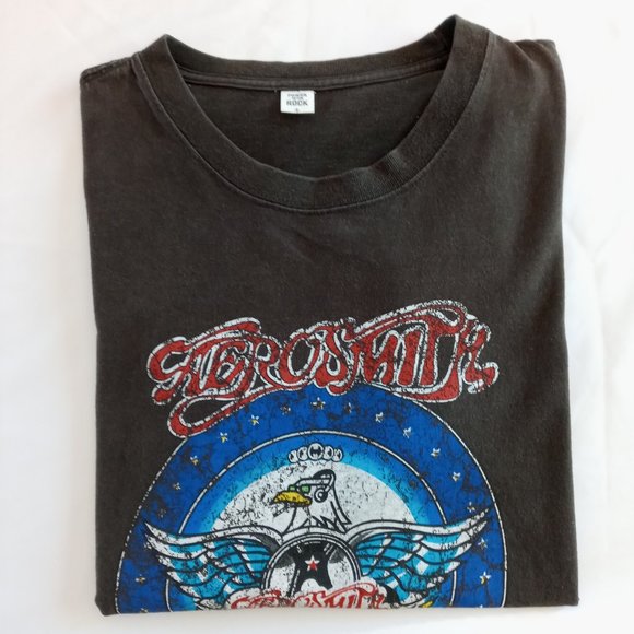 Aerosmith Aero Force graphic dark grey T-Shirt Size large - Picture 7 of 7